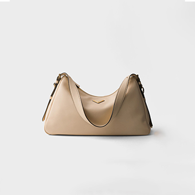 prada aimee large grained leather shoulder bag #1bc228